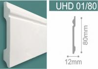Плинтус напольный из дюрополимера Unica UHD 01/80